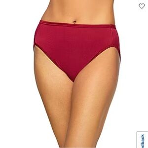 Vanity Fair Illumination High Cut Panty 13108 Holly 2 Red Size 6/M NWT